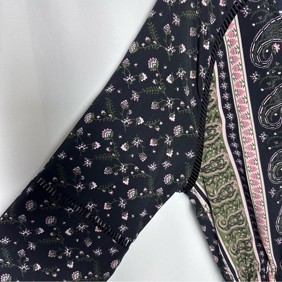 Cupcakes and Cashmere Boho Print Long Sleeve Midi Dress with Belt sz M NWT - Picture 10 of 16